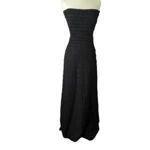 Pepa Pombo Black Strapless Evening Gown
